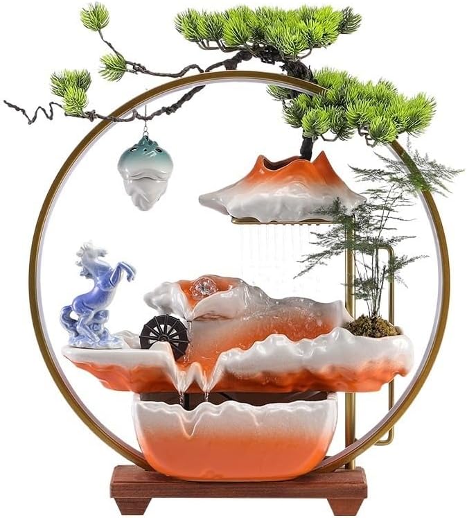 Water Fountains Indoor Chinese Style Self-Circulating Decor