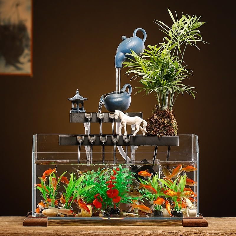 Indoor Fountain Tabletop Water Feature for Home Office Decor