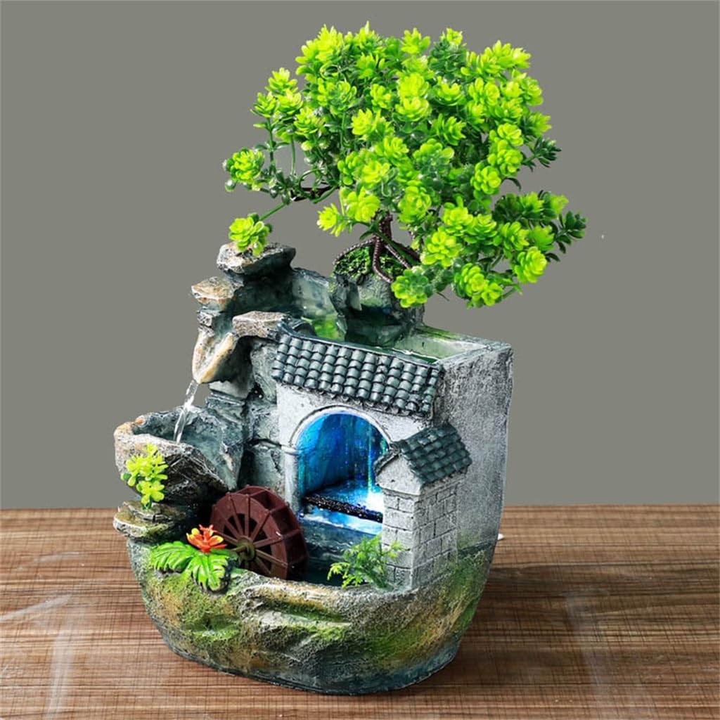Mini Rockery Water Fountain Humidifier Decor