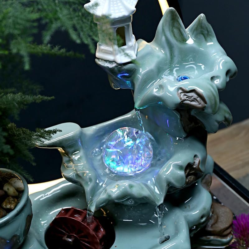 Indoor Fountain Tabletop Humidifier Decor Lamp