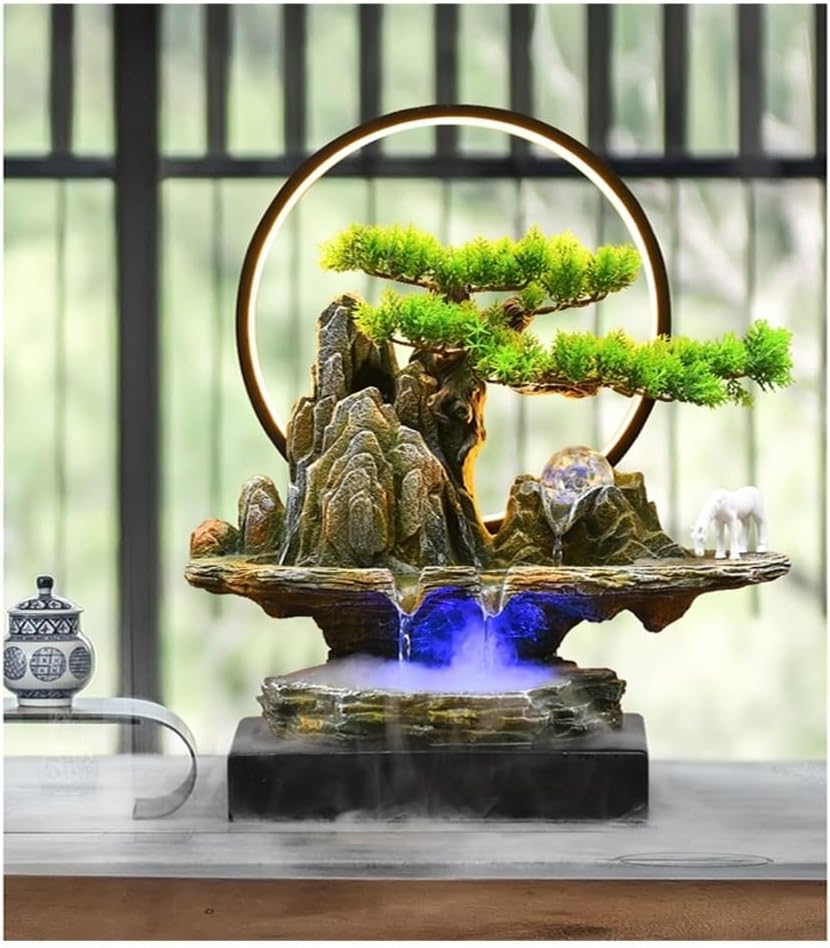 Elegant Tabletop Fountain with LED Light