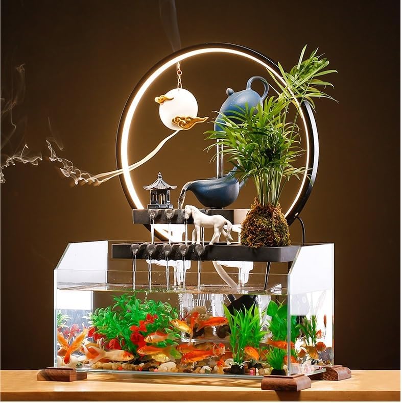 Indoor Fountain Tabletop Water Feature for Home Office Decor