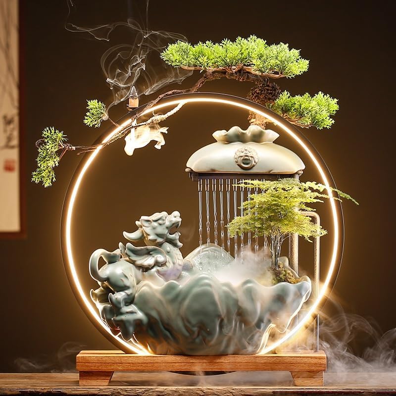 Indoor Water Fountain with Zen Waterfall Design