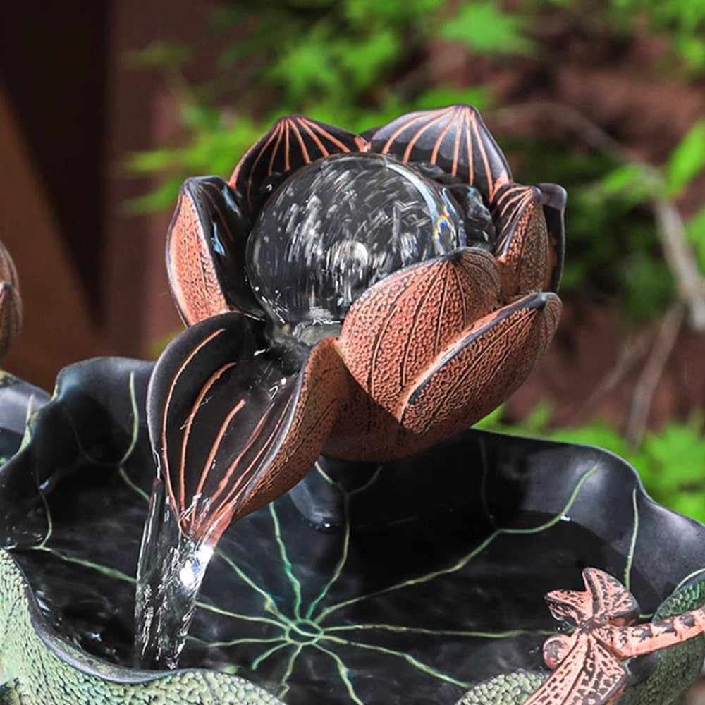 Elegant Lotus Desktop Fountain for Serenity and Decor