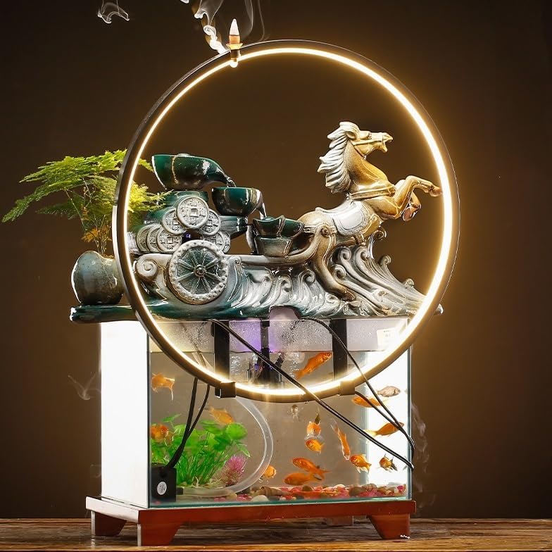 Chinese Style Tabletop Indoor Fountain with Water Flow