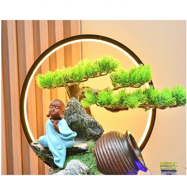 Chinese Style Rockery Water Fountain for Home Office Decor