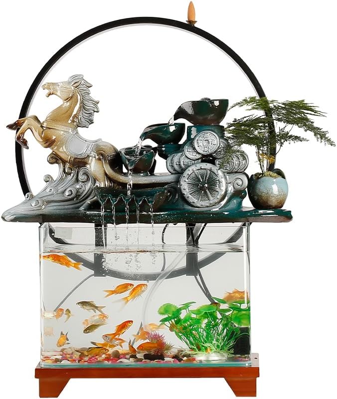 Chinese Style Tabletop Indoor Fountain with Water Flow