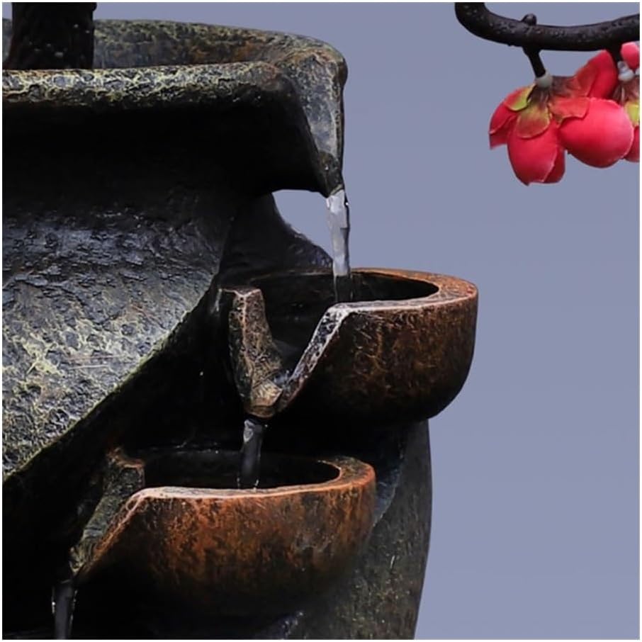 Modern Bonsai Rockery Water Fountain - Resin Tabletop Decor