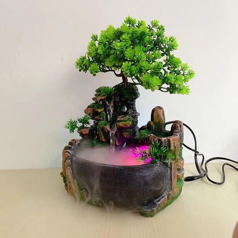 Resin Crafts Indoor Water Fountain Zen Decor Rockery Ornament