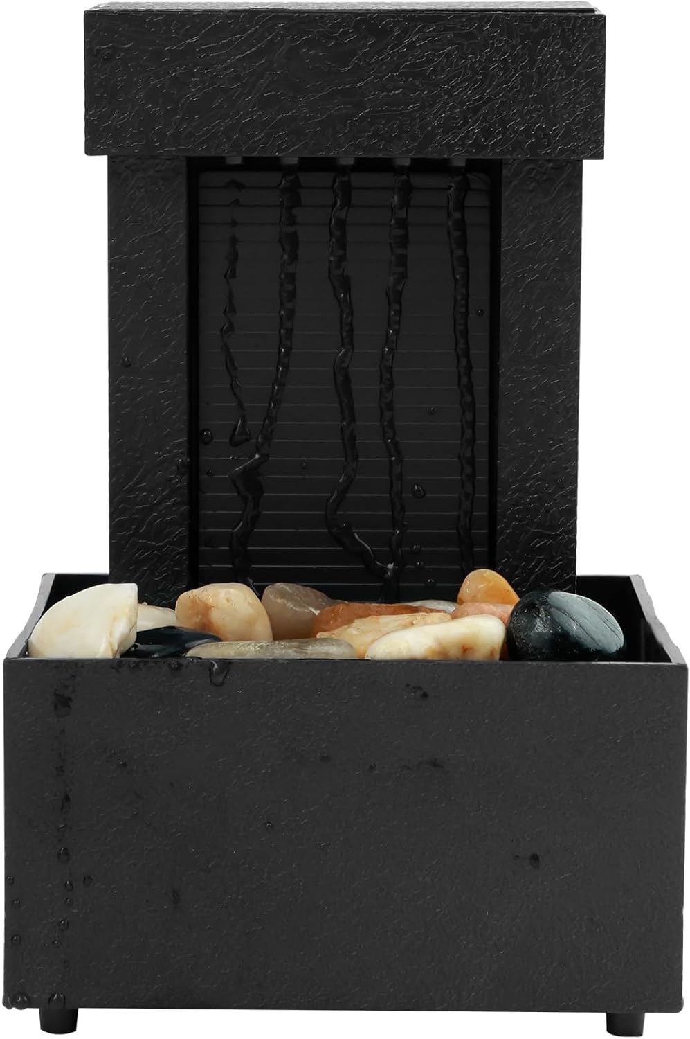 Dark Blue Tabletop Fountain with Light and Sound