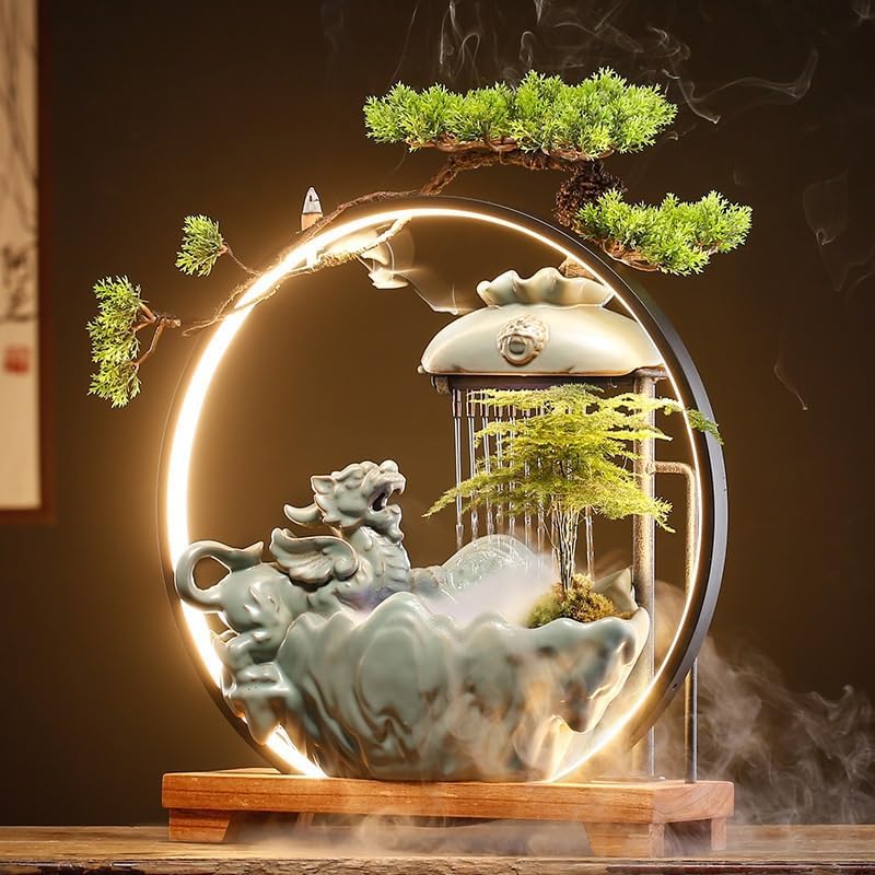 Indoor Water Fountain with Zen Waterfall Design