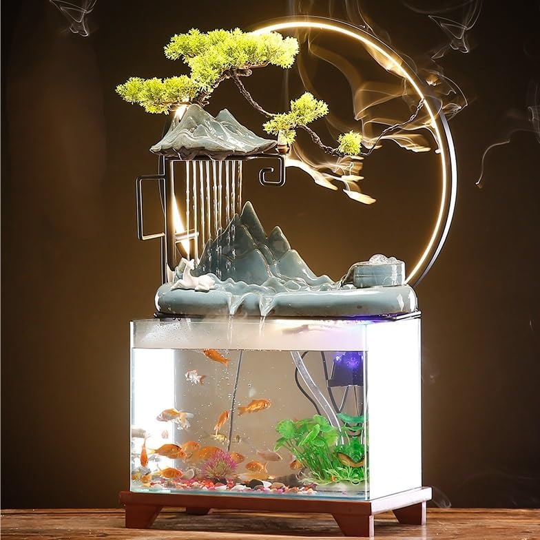 Indoor Fountain Tabletop Landscape Decor for Home Office