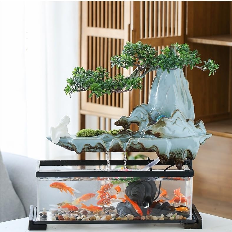 Chinese Style Tabletop Fountain with Humidifier