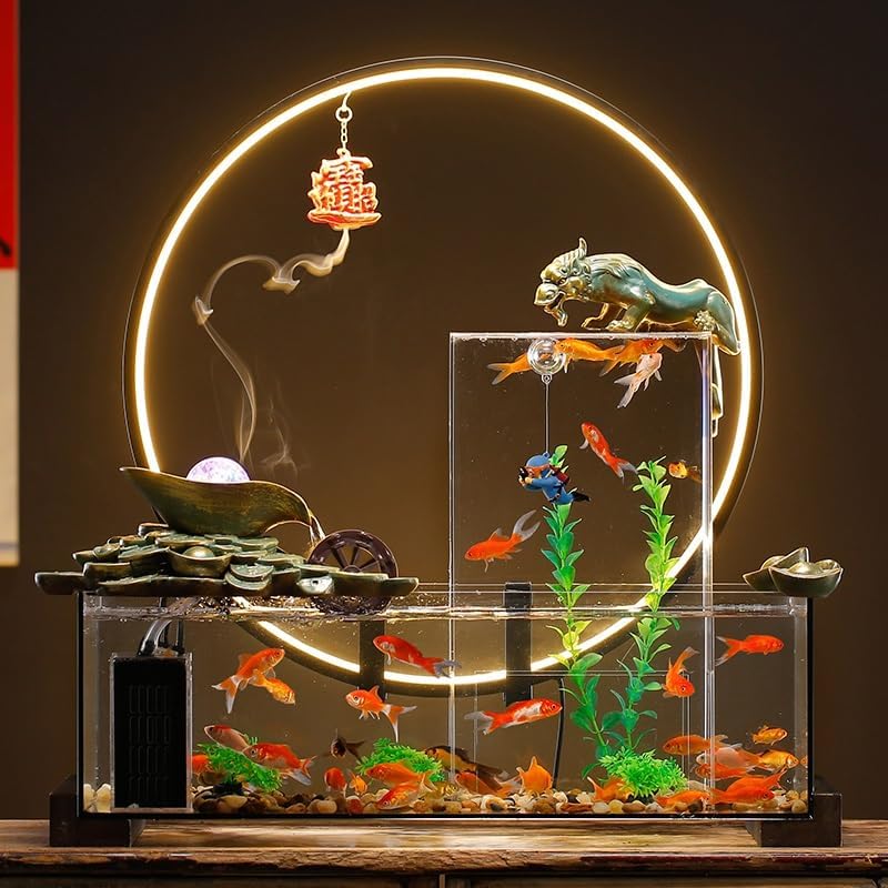 Modern Indoor Tabletop Water Fountain for Home Office Decor