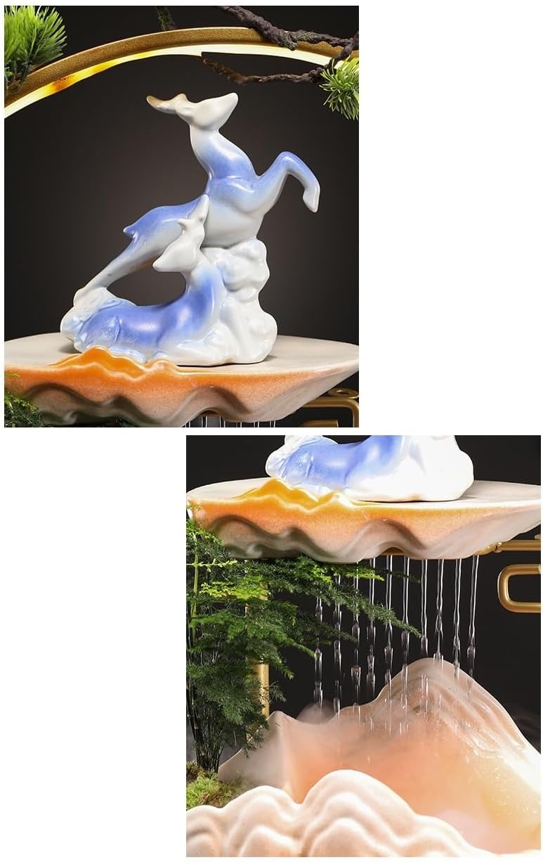 Water Fountain Indoor Zen Decorative Fountain Office Desk Bedroom Fountain