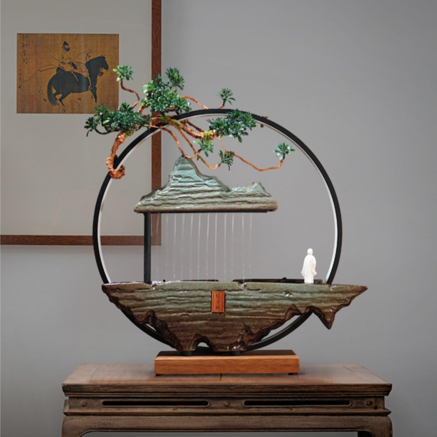 Stylish Indoor Fountain with Zen Waterfall Design for Home and Office