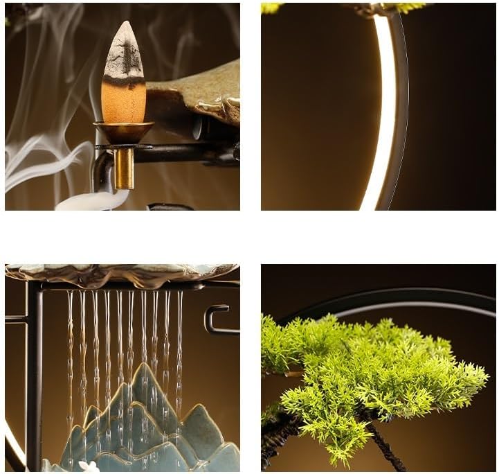 Indoor Fountain Tabletop Landscape Decor for Home Office