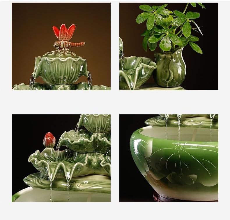 Elegant Ceramic Tabletop Fountain for Home Office and Garden
