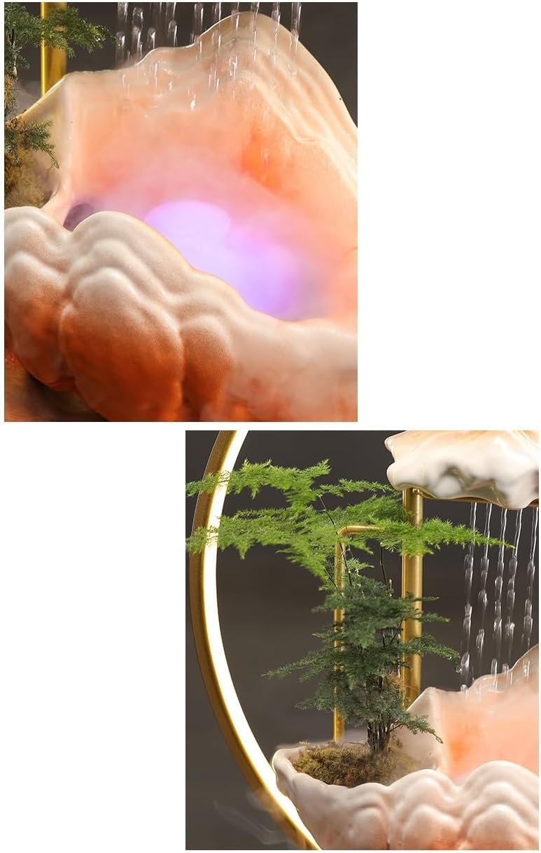 Chinese Style Ceramic Water Fountain for Wealth Attraction Indoor Decor 1