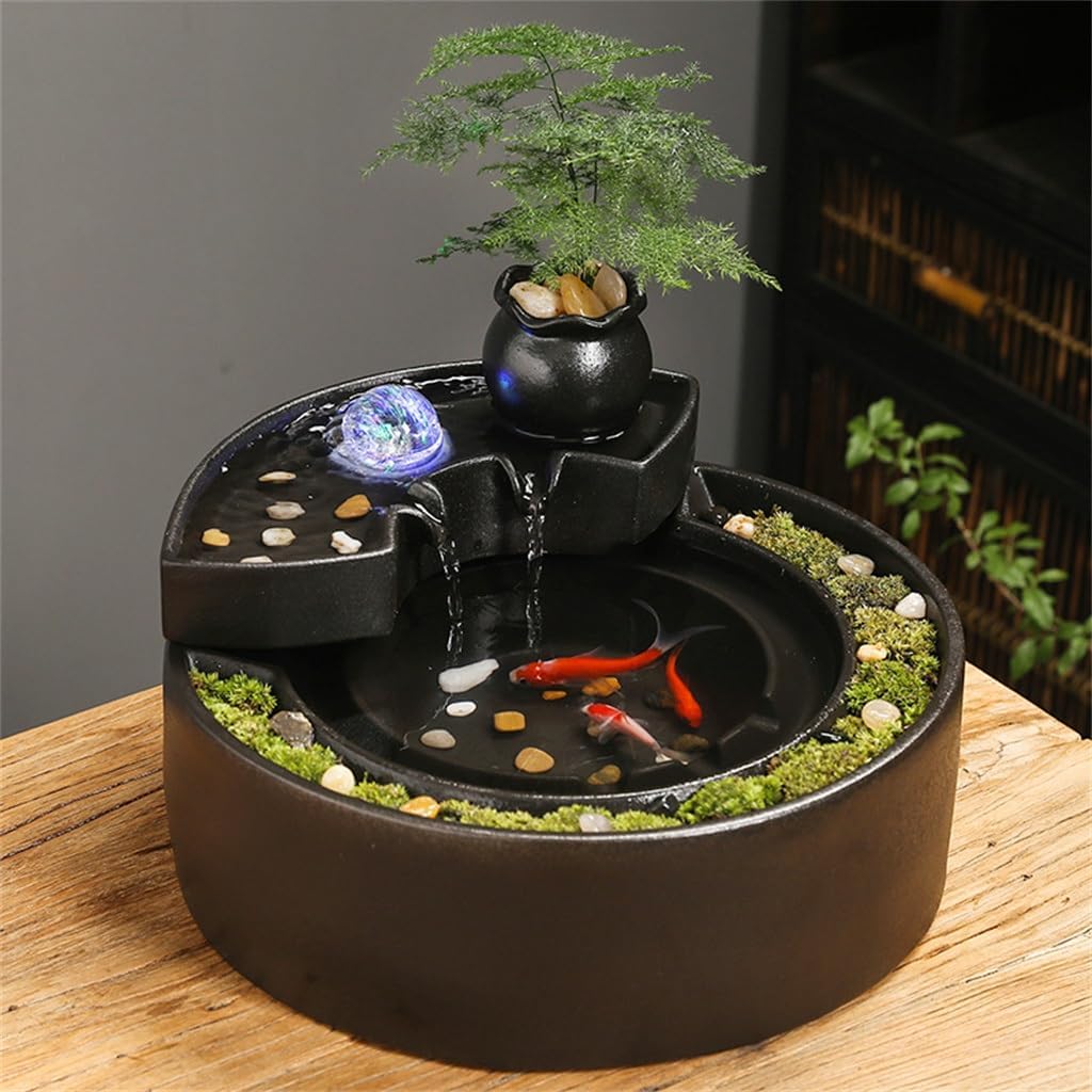 Creative Water Ornaments Circulating Fountain Ceramic Living Room Decor