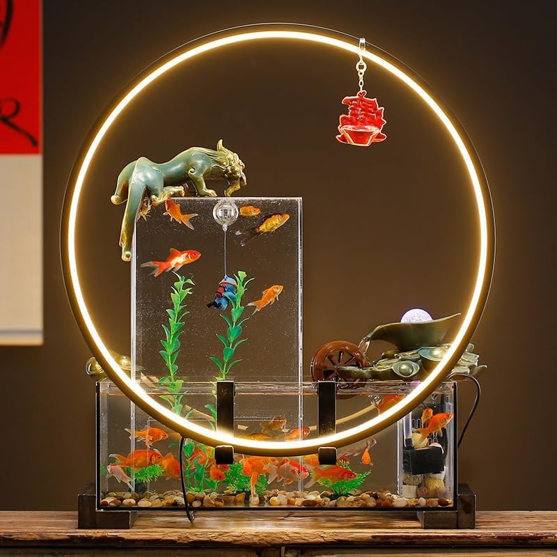 Modern Indoor Tabletop Water Fountain for Home Office Decor