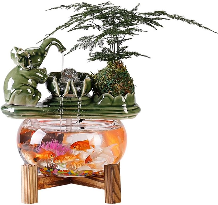 Small Tabletop Fountain for Living Room Office Decor