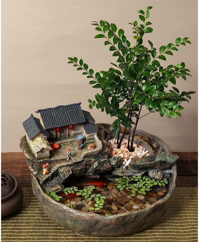 Elegantly Styled Tabletop Fountain for Home Office Decoration