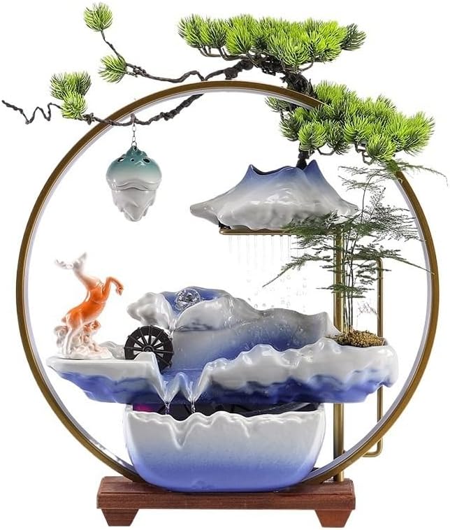 Creative Indoor Self-Circulating Water Fountain Ornament for Office and Living Room