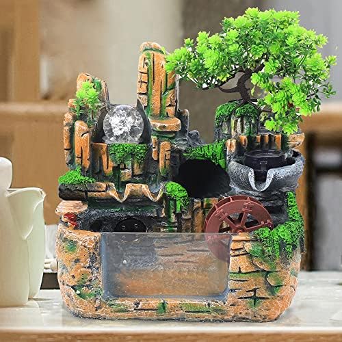 LOYALHEARTDY Tabletop Rockery Water Fountain for Home Office Decoration