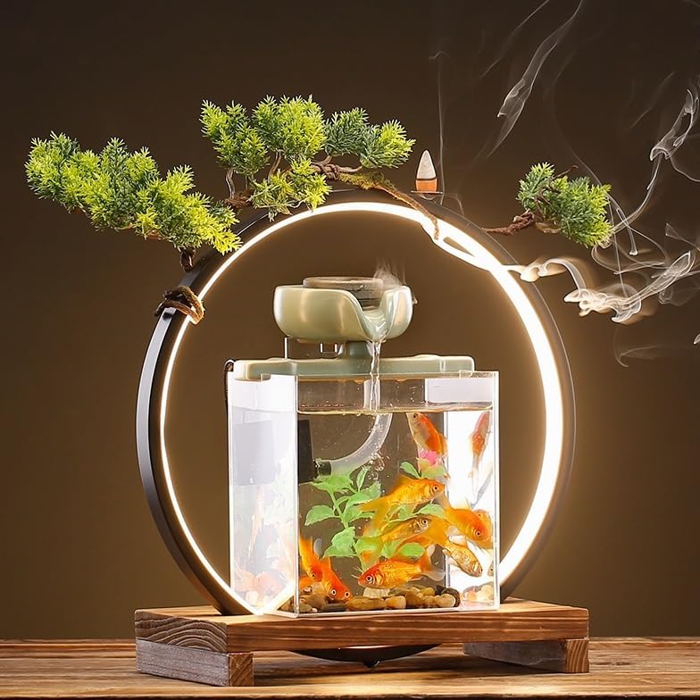 Indoor Tabletop Fountain with Flowing Water Decor