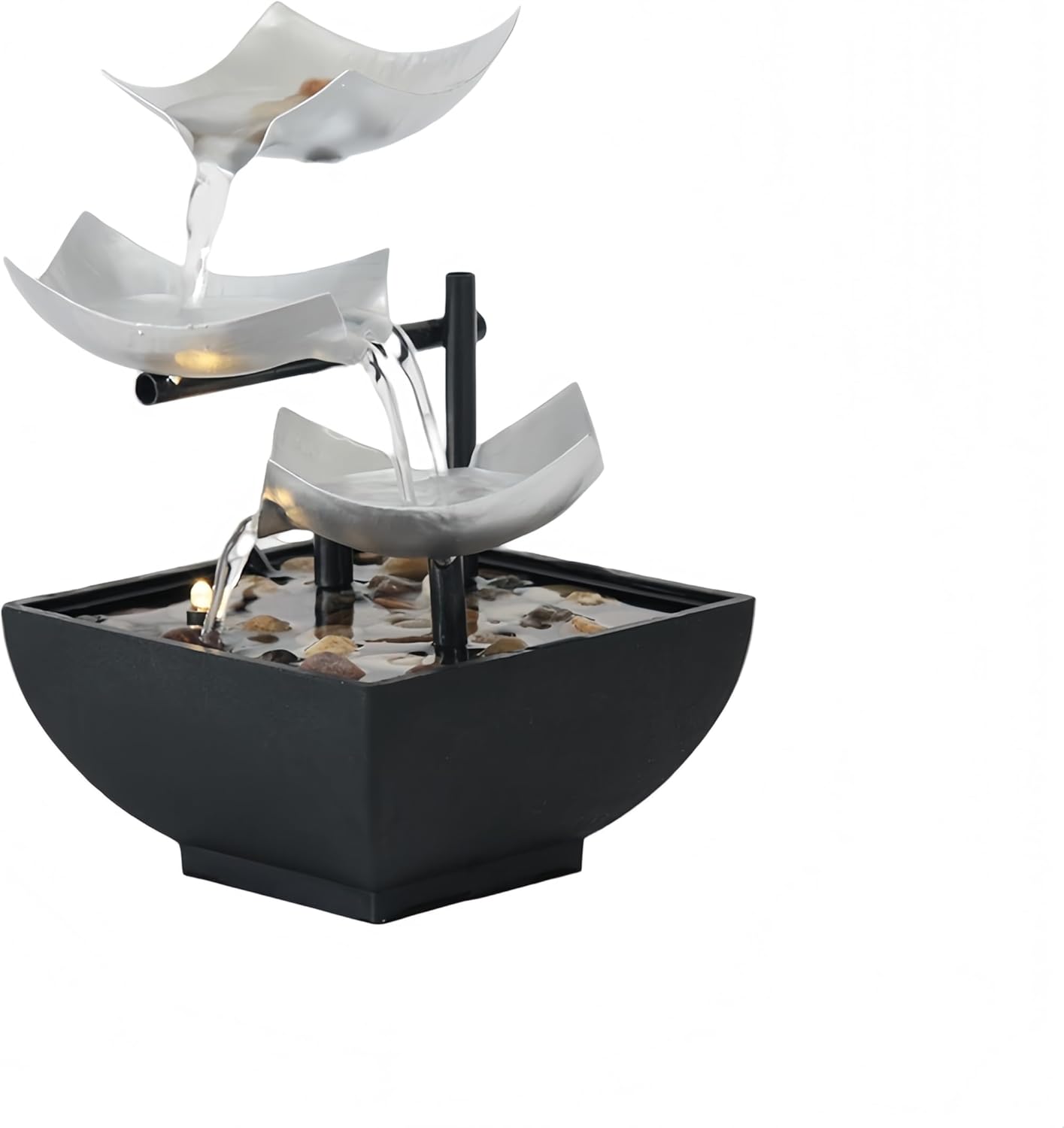 Fengshui Caishen Tabletop Water Fountain for Meditation and Relaxation