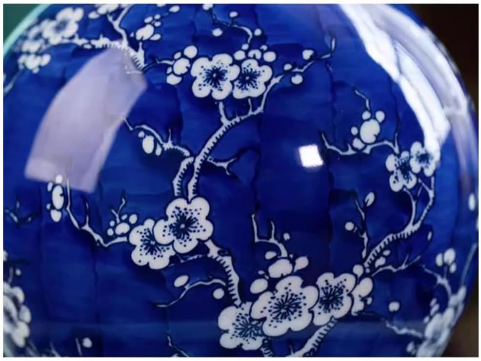 Tabletop Fountain with Blue and White Porcelain Design
