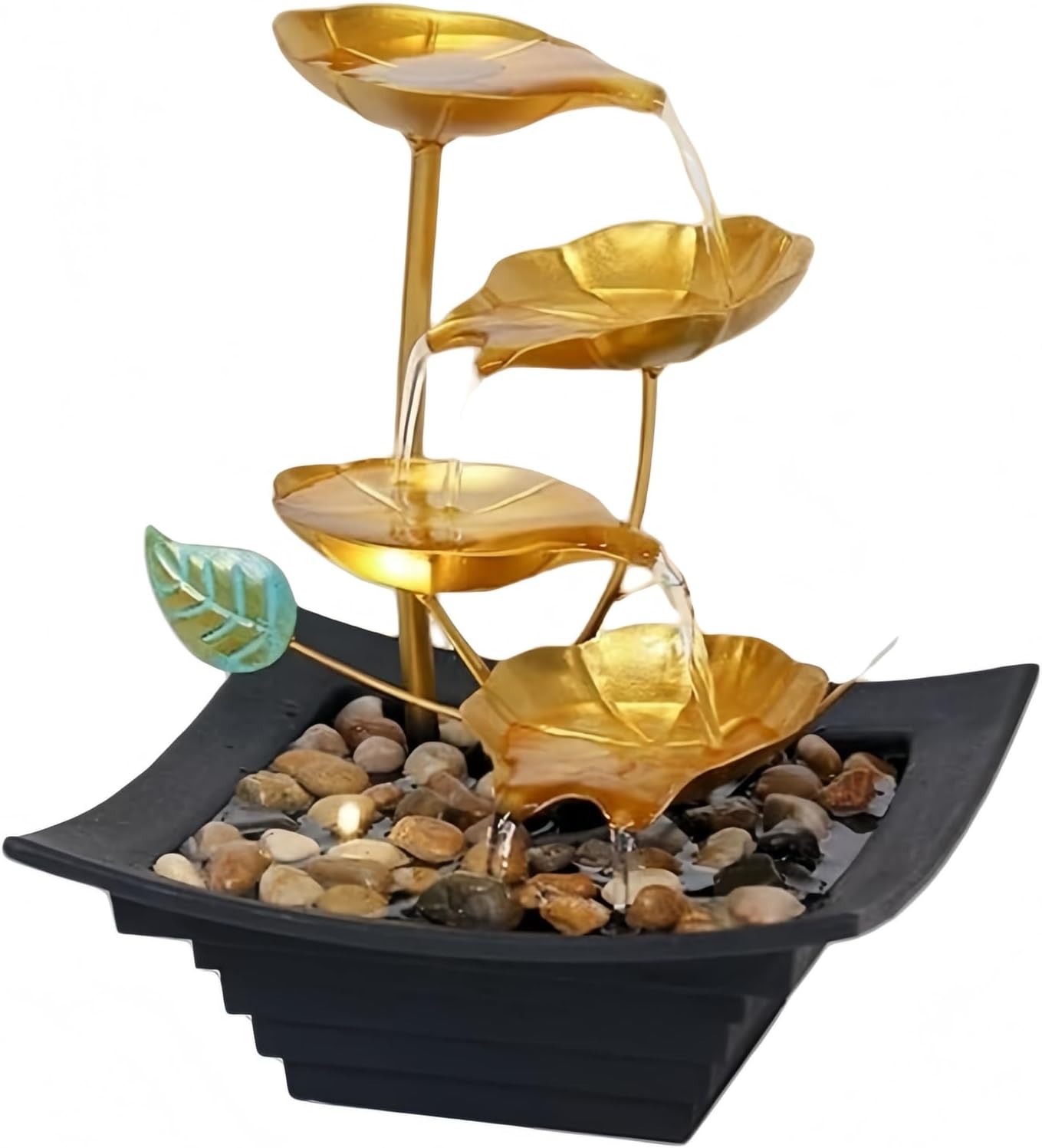 Fengshui Caishen Tabletop Water Fountain for Home Decor