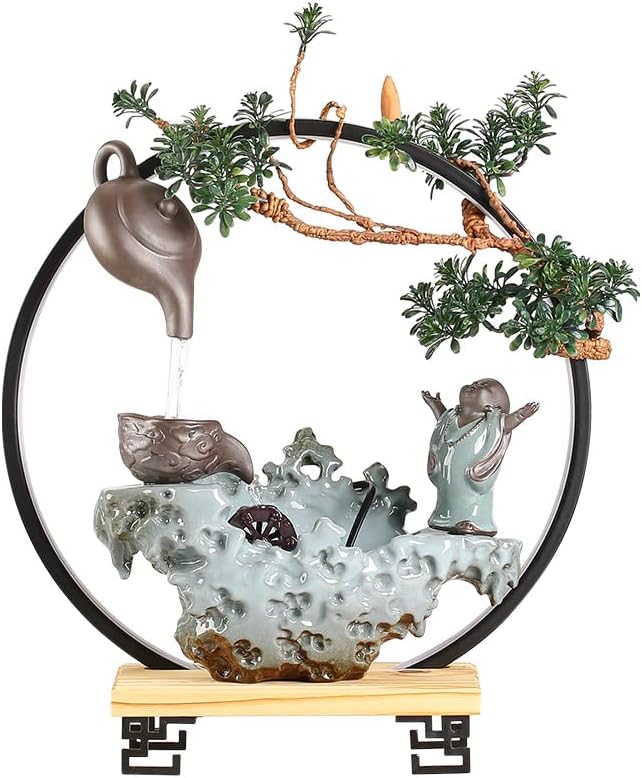 Indoor Fountain Tabletop Decor with Calm Water Sounds
