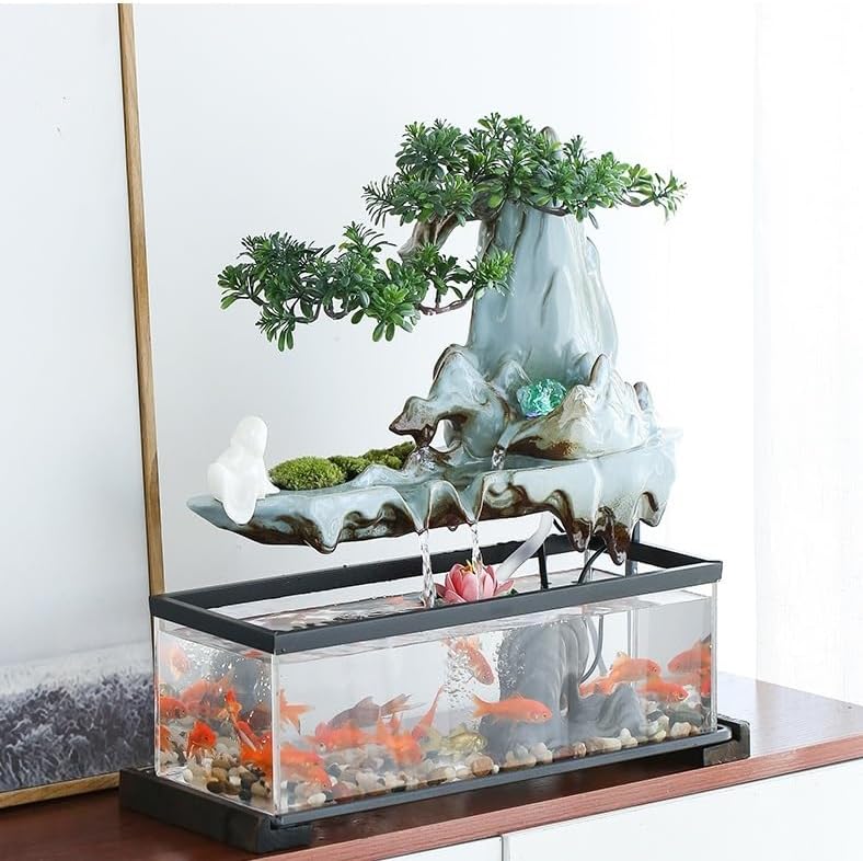 Chinese Style Tabletop Fountain with Humidifier