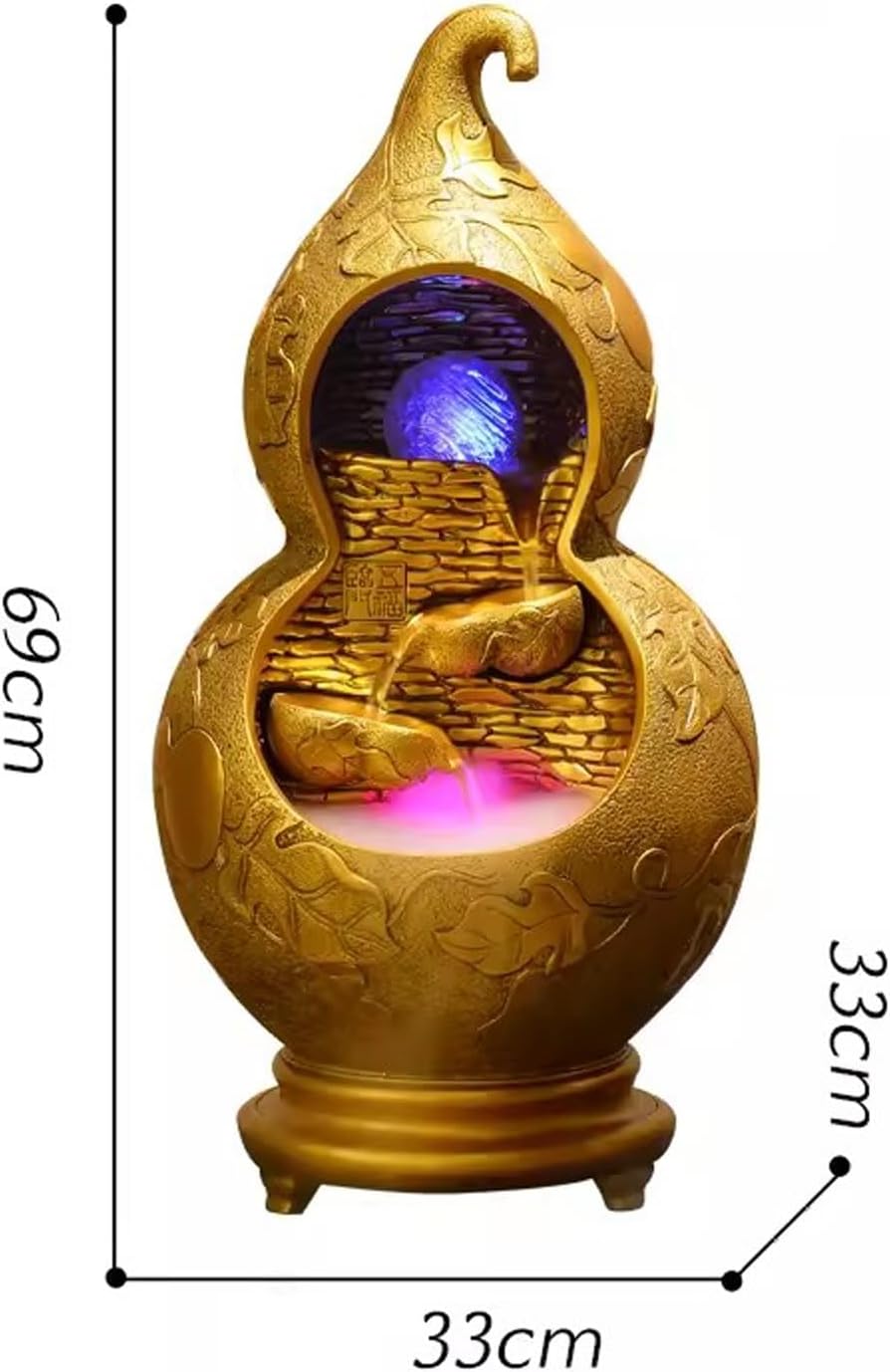 Elegant Desktop Water Fountain with LED Lights