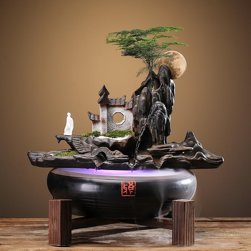 Elegant Indoor Ceramic Fountain for Home Office Decor