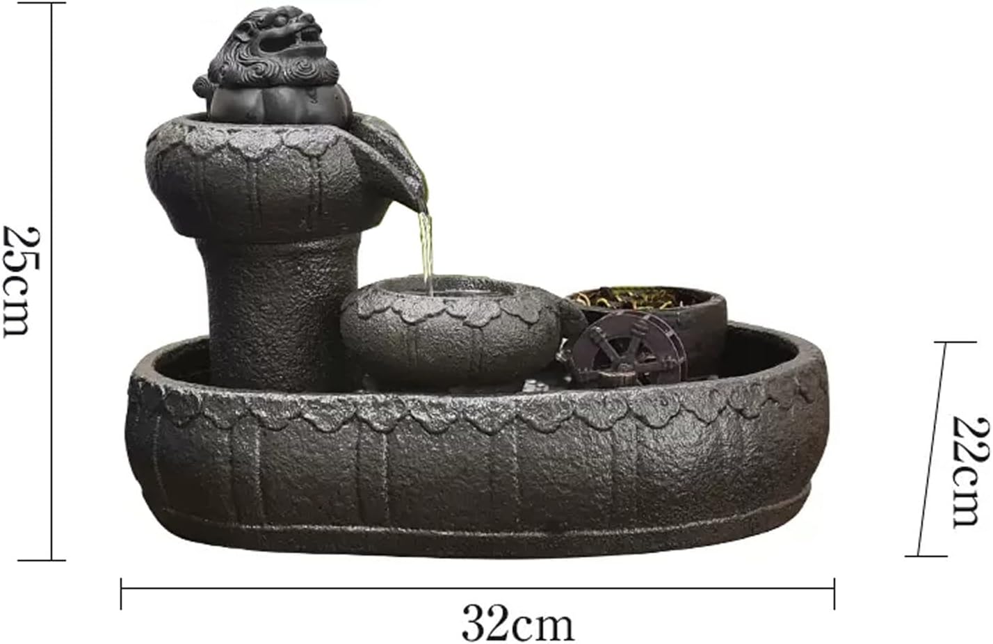 Office Fountain Ceramic Tabletop Fountain Indoor Mini Water Feature Home Decor
