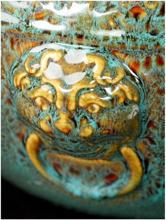 Ceramic Tabletop Fountain with Water Wheel and Lucky Decor