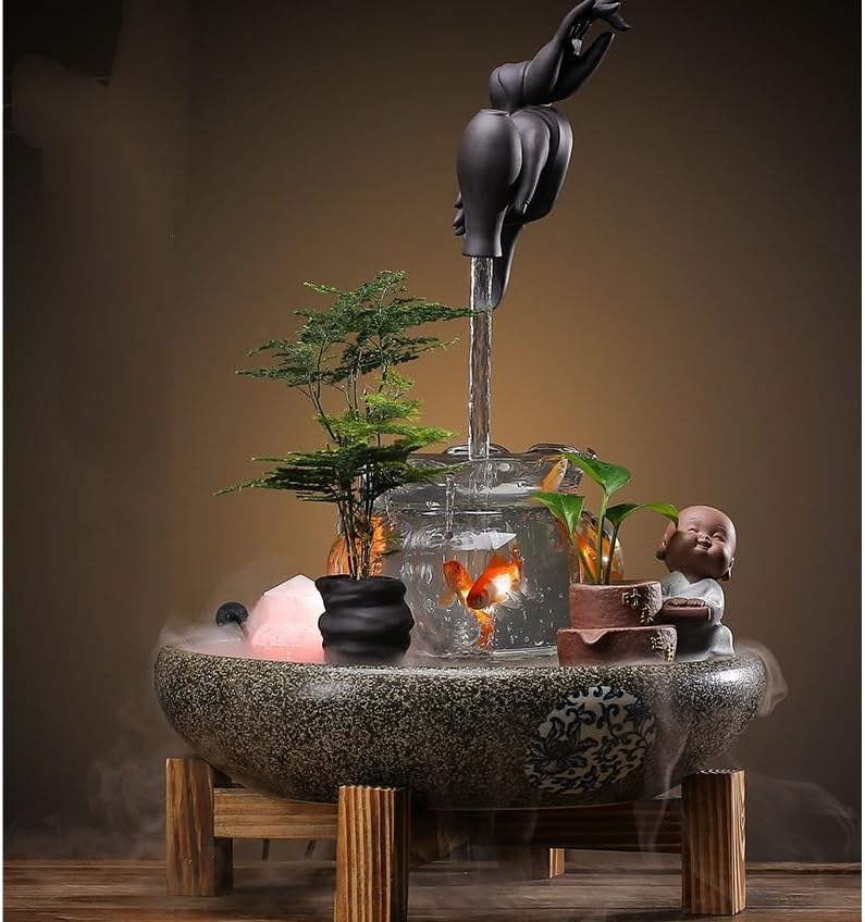 Elegant Indoor Tabletop Water Fountain for Home and Office Decoration