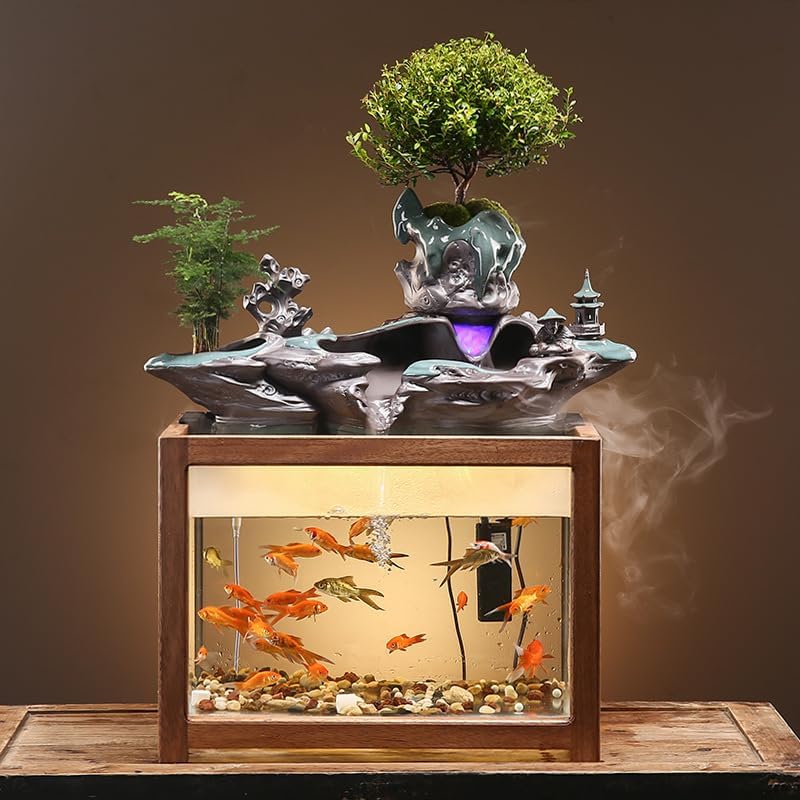 Modern Indoor Fountain Tabletop Decor for Home Office