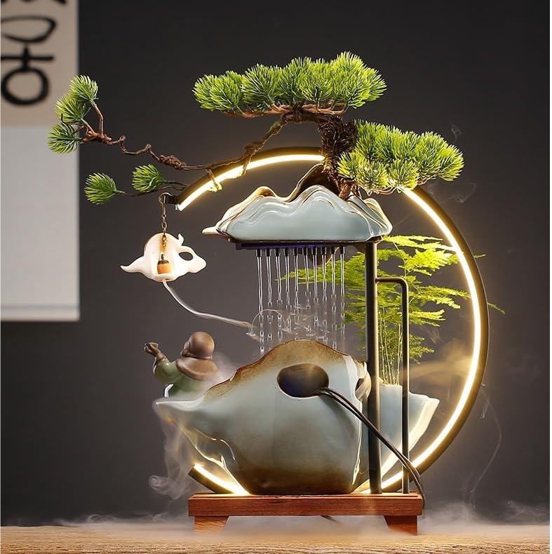 Tabletop Indoor Fountain with Circulating Water for Home Decor