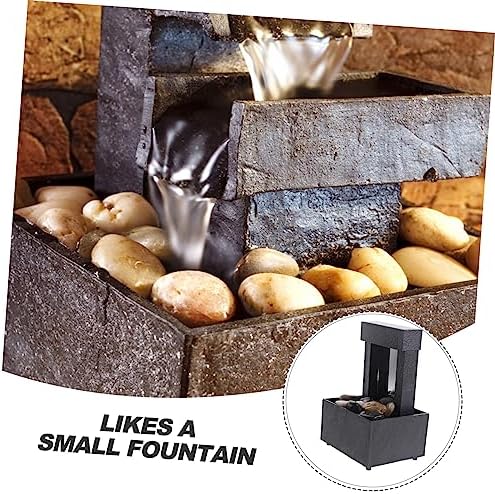SOLUSTRE Running Water Ornament Desktop Fountain Zen Decor for Home Office Bedroom