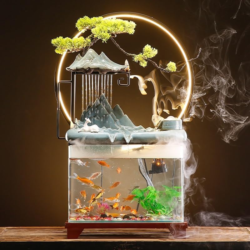 Indoor Fountain Tabletop Landscape Decor for Home Office