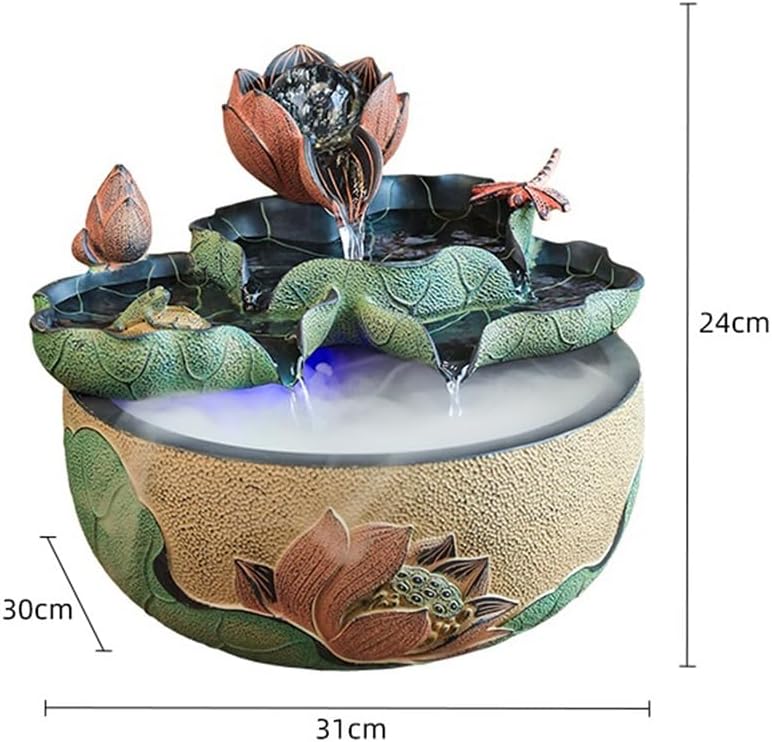 Elegant Lotus Desktop Fountain for Serenity and Decor
