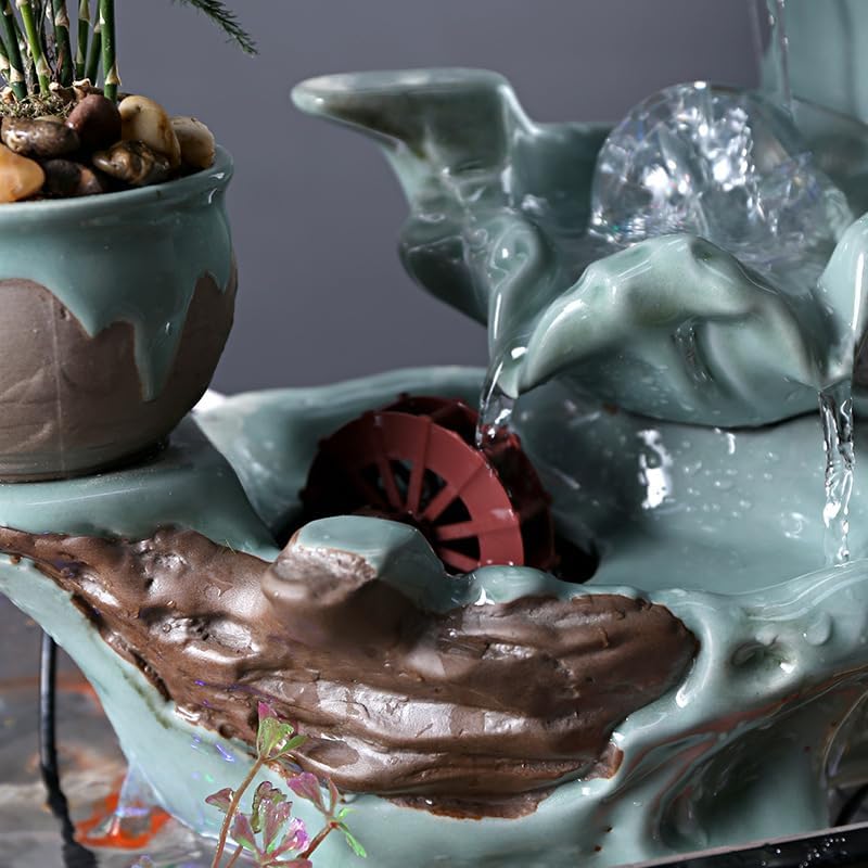 Indoor Fountain Tabletop Humidifier Decor Lamp
