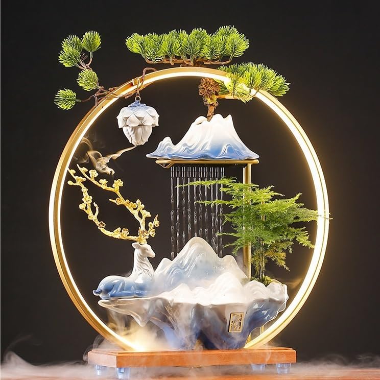 Indoor Decorative Water Fountain with Zen Flow and Lucky Elements