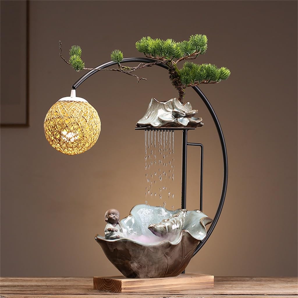 Ceramic Tabletop Fountain for Home Office Decor