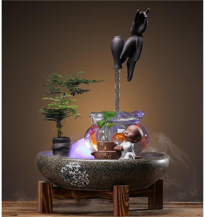 Elegant Indoor Tabletop Water Fountain for Home and Office Decoration