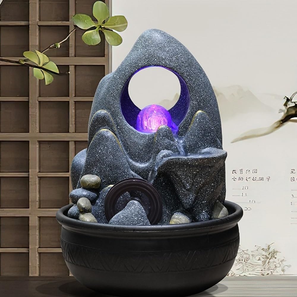 Elegant Desktop Water Fountain for Home Office Zen Meditation